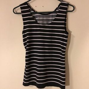 Black and white striped tank top. Size L.